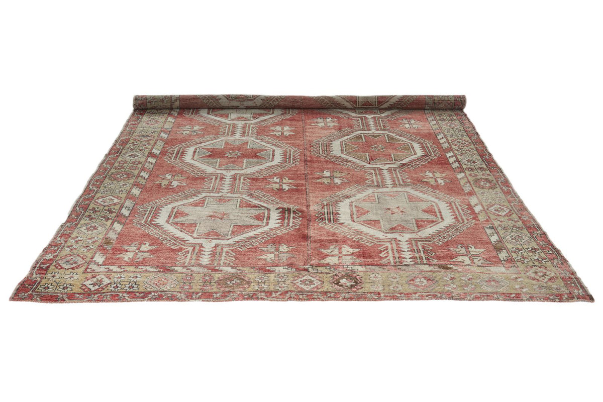 8x13 Red and Multicolor Turkish Tribal Rug