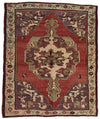 4x5 Rust and Ivory Turkish Tribal Rug