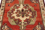 4x5 Rust and Ivory Turkish Tribal Rug