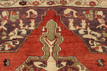 4x5 Rust and Ivory Turkish Tribal Rug