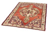 4x5 Rust and Ivory Turkish Tribal Rug