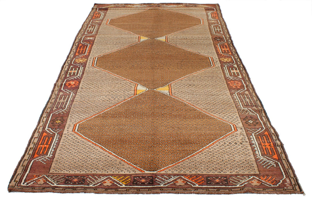 6x13 Camel and Brown Turkish Tribal Runner