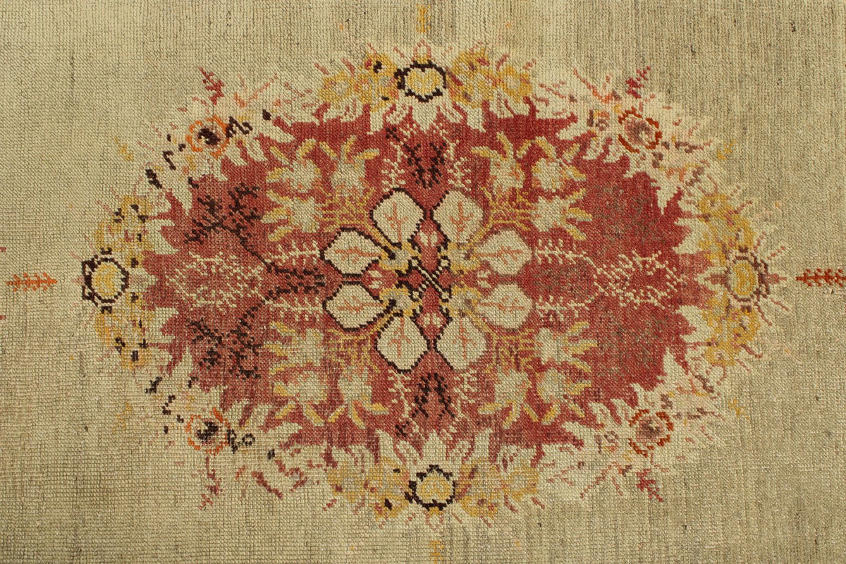 3x12 Ivory and Rust Turkish Tribal Runner