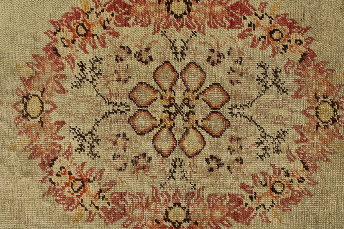 3x12 Ivory and Rust Turkish Tribal Runner