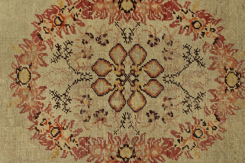 3x12 Ivory and Rust Turkish Tribal Runner