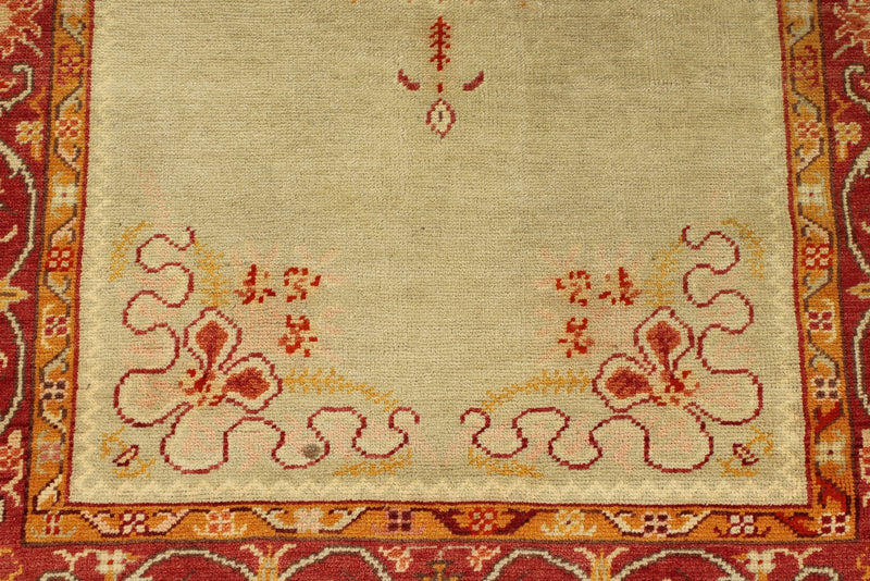 3x12 Ivory and Rust Turkish Tribal Runner