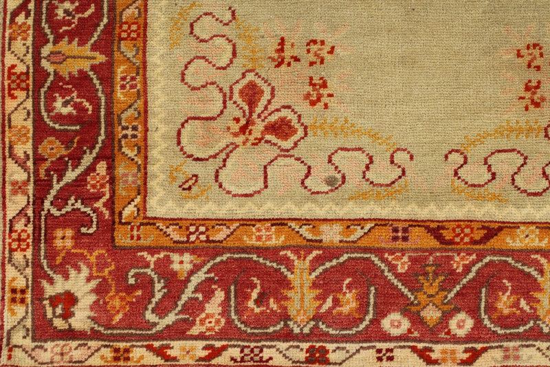 3x12 Ivory and Rust Turkish Tribal Runner