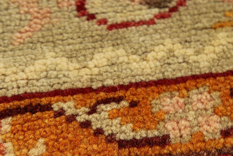 3x12 Ivory and Rust Turkish Tribal Runner