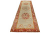 3x12 Ivory and Rust Turkish Tribal Runner