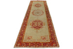 3x12 Ivory and Rust Turkish Tribal Runner