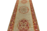 3x12 Ivory and Rust Turkish Tribal Runner