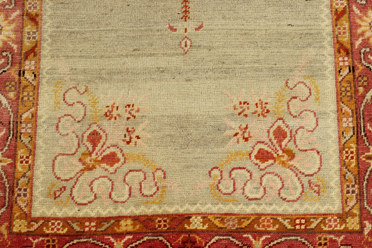 3x12 Ivory and Rust Turkish Tribal Runner
