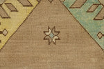 4x11 Beige and Yellow Turkish Tribal Runner