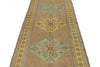 4x11 Beige and Yellow Turkish Tribal Runner