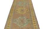 4x11 Beige and Yellow Turkish Tribal Runner