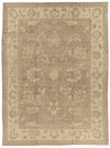 12x16 Gray and Ivory Turkish Oushak Rug