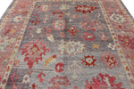 9x11 Purple and Pink Turkish Oushak Rug