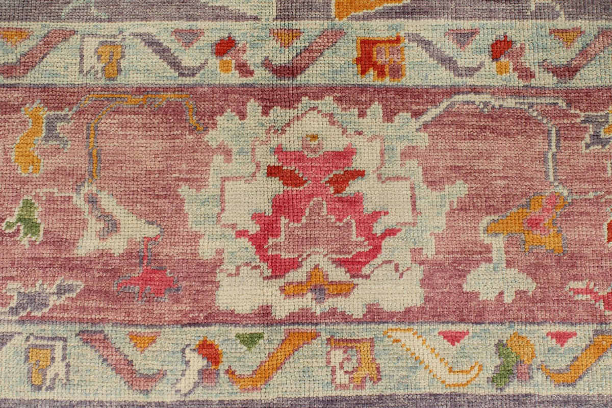 10x12 Purple and Pink Turkish Oushak Rug