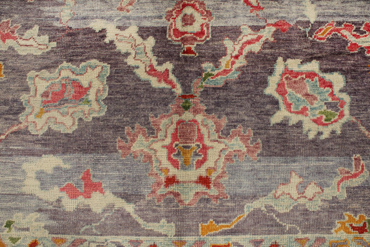 10x12 Purple and Pink Turkish Oushak Rug