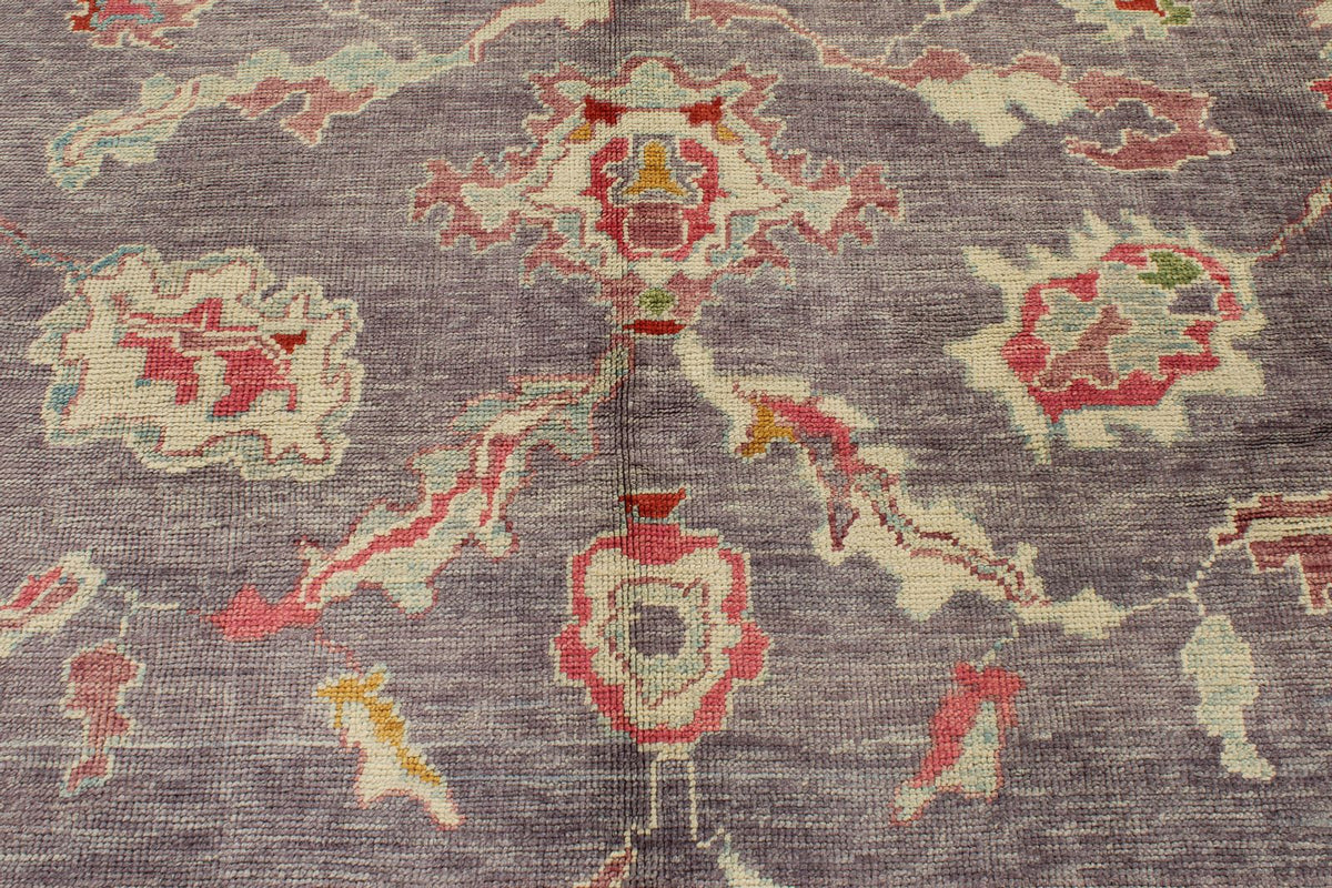 10x12 Purple and Pink Turkish Oushak Rug