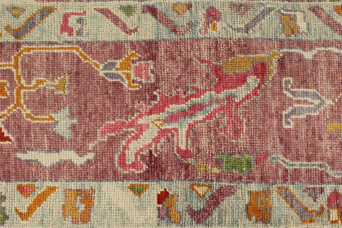10x12 Purple and Pink Turkish Oushak Rug