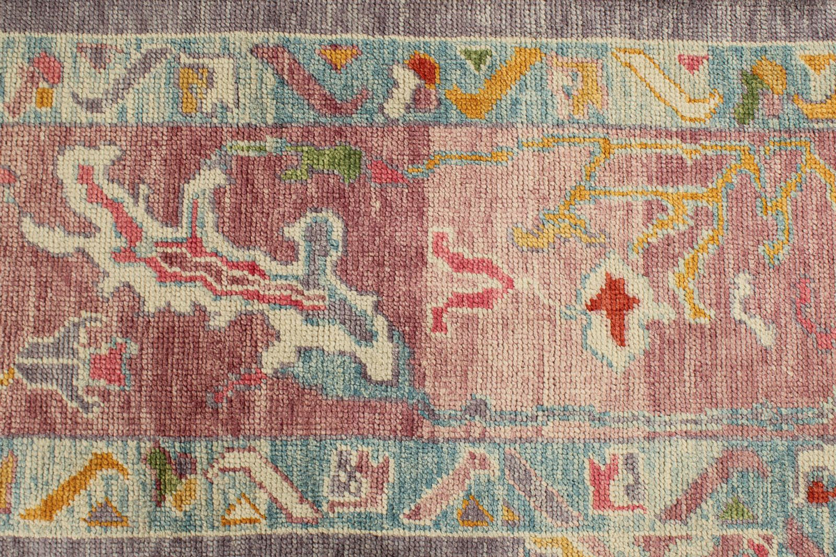 10x12 Purple and Pink Turkish Oushak Rug