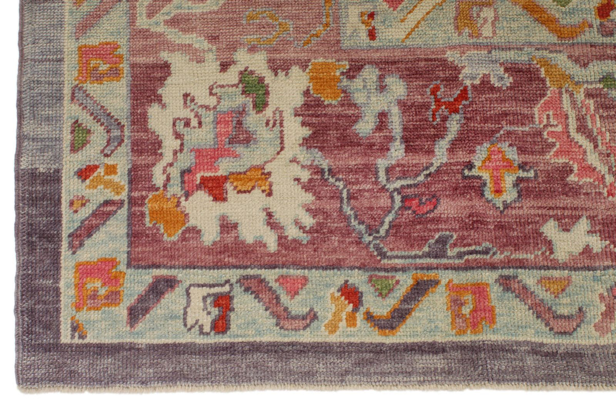 10x12 Purple and Pink Turkish Oushak Rug