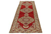 4x10 Red and Ivory Turkish Tribal Runner