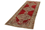 4x10 Red and Ivory Turkish Tribal Runner