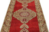 4x10 Red and Ivory Turkish Tribal Runner