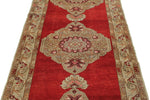 4x10 Red and Ivory Turkish Tribal Runner