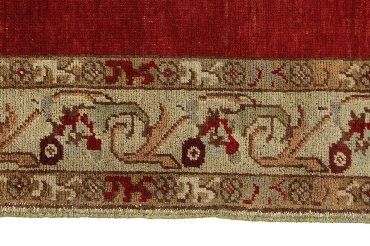 4x10 Red and Ivory Turkish Tribal Runner