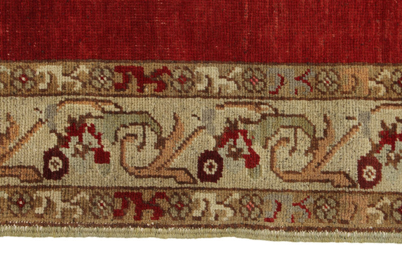 4x10 Red and Ivory Turkish Tribal Runner