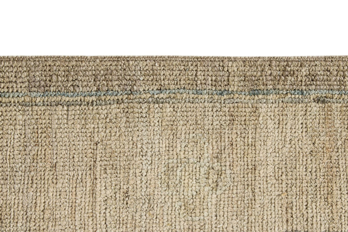 12x15 Brown and Ivory Turkish Oushak Rug