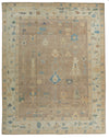 12x15 Brown and Ivory Turkish Oushak Rug