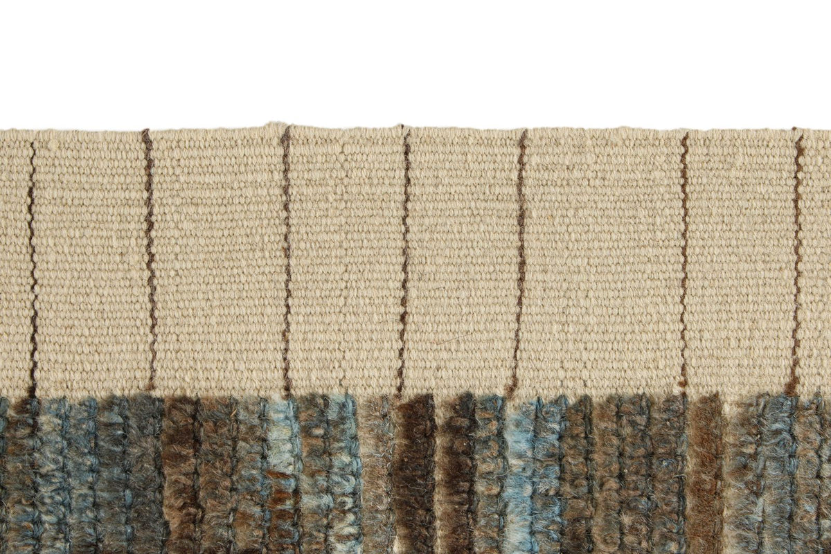 9x13 Gray and White Modern Contemporary Rug