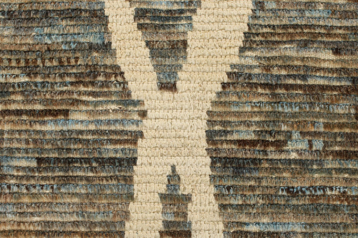 9x13 Gray and White Modern Contemporary Rug