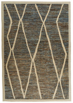 9x13 Gray and White Modern Contemporary Rug