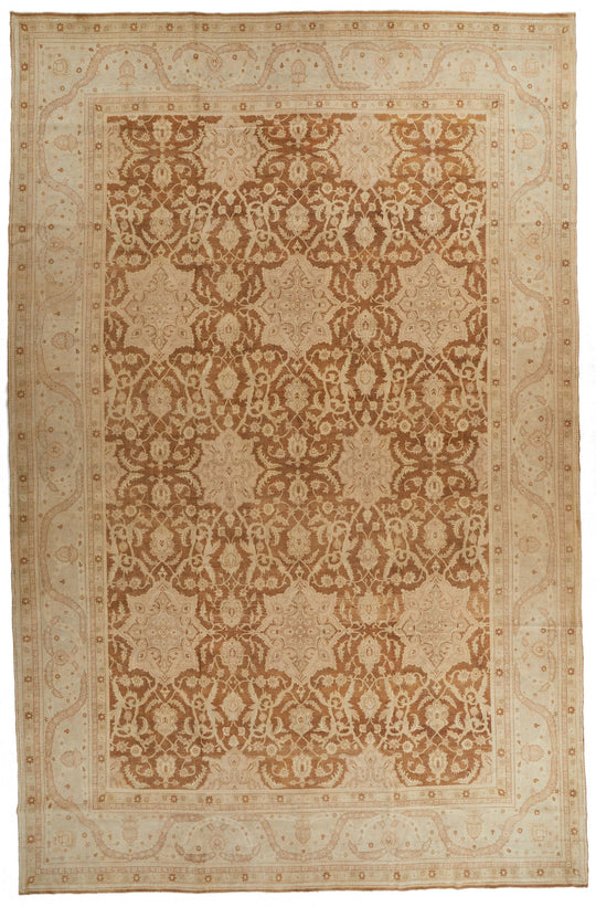 14x21 Red and White Turkish Oushak Rug