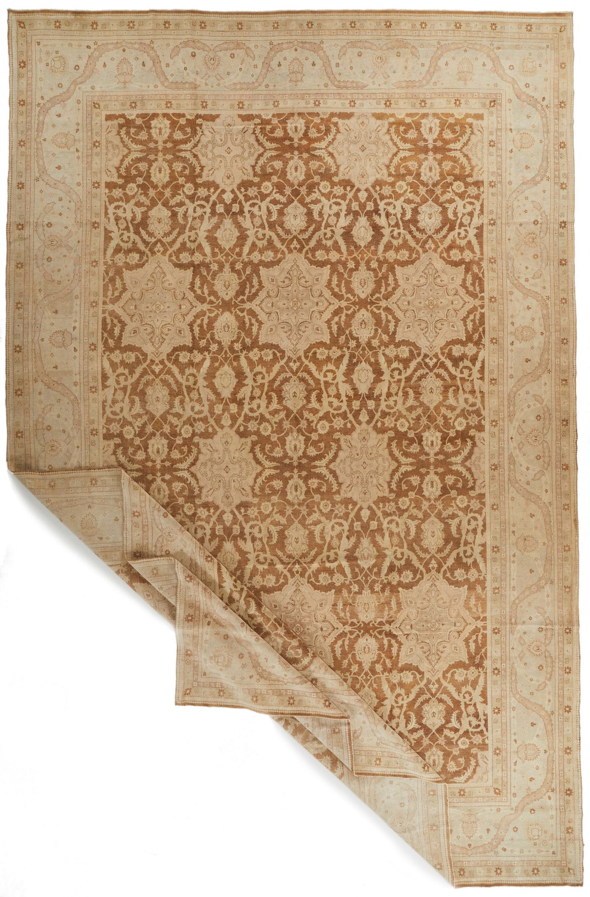 14x21 Red and White Turkish Oushak Rug