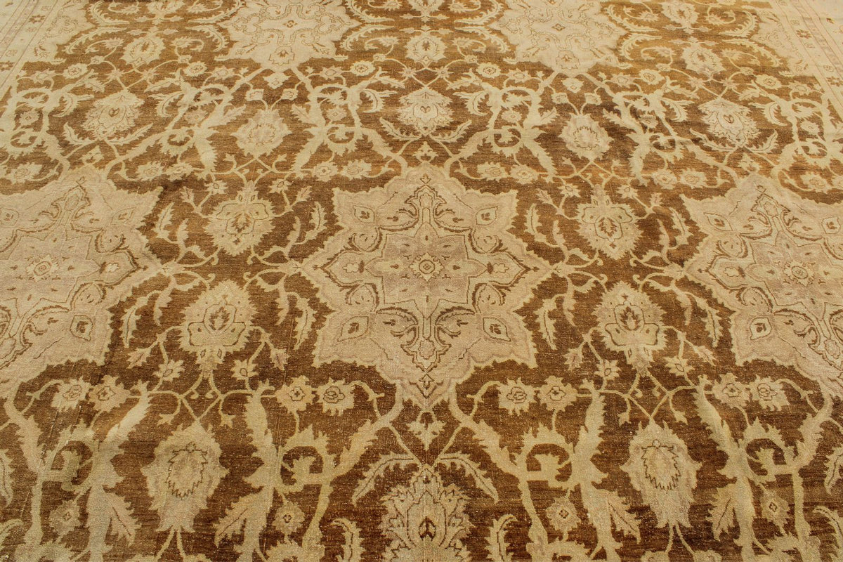 14x21 Red and White Turkish Oushak Rug