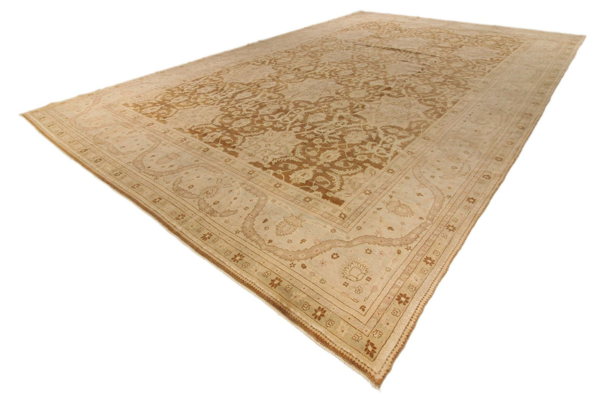 14x21 Red and White Turkish Oushak Rug