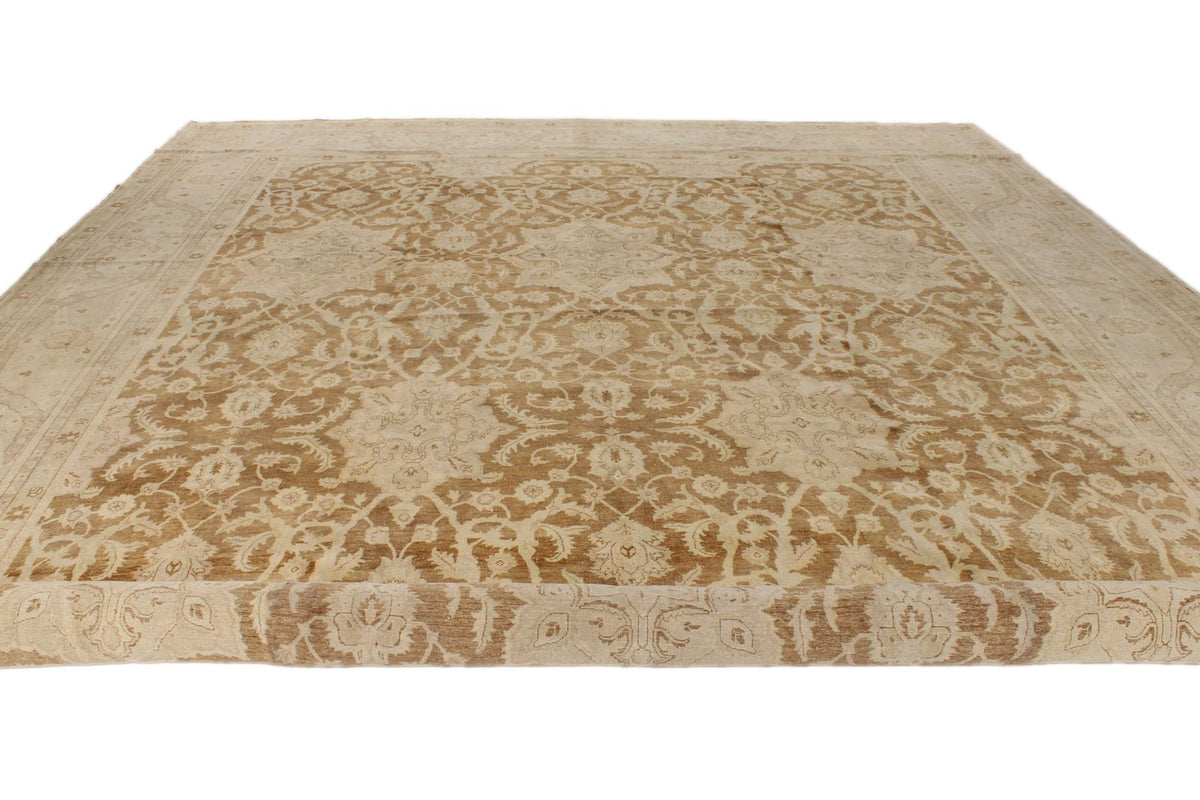 14x21 Red and White Turkish Oushak Rug