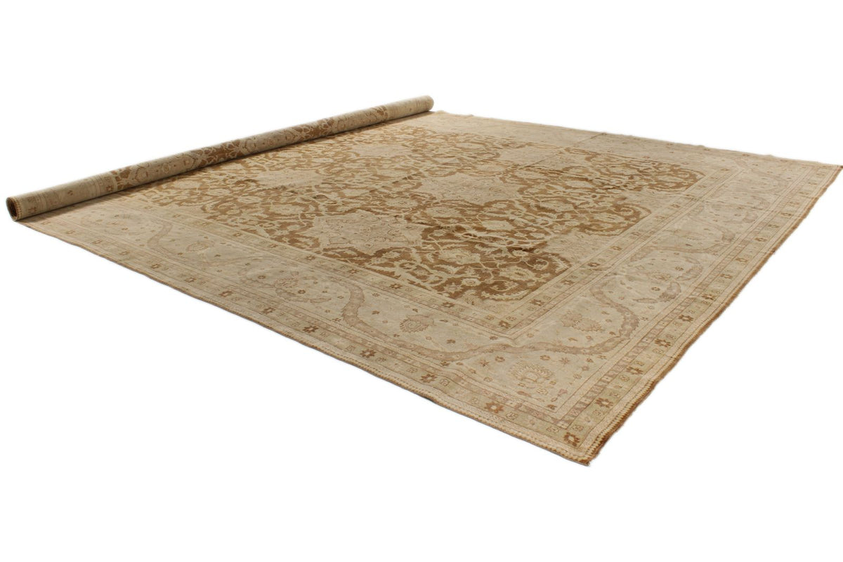 14x21 Red and White Turkish Oushak Rug