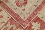 5x7 Red and Beige Turkish Oushak Rug