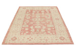 5x7 Red and Beige Turkish Oushak Rug