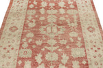 5x7 Red and Beige Turkish Oushak Rug