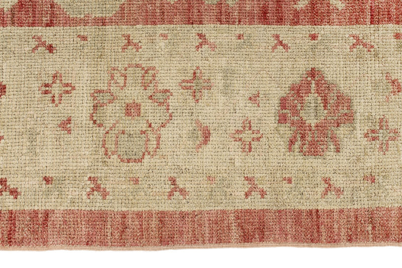 5x7 Red and Beige Turkish Oushak Rug