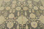 11x14 Navy and Ivory Turkish Oushak Rug