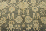 11x14 Navy and Ivory Turkish Oushak Rug